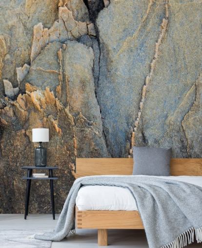 custom grey rock mural called Ancient Crossing by Petra Meikle de Vlas