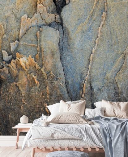 custom grey rock mural called Ancient Crossing by Petra Meikle de Vlas