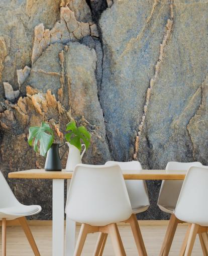 custom grey rock mural called Ancient Crossing by Petra Meikle de Vlas