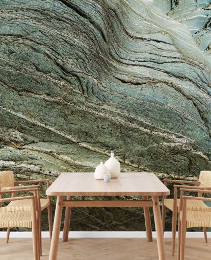 murale personalizzato effetto roccia chiamato Bedrock Echo di Petra Meikle de Vlas