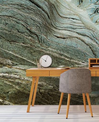 op maat gemaakte muurschildering met rotseffect genaamd Bedrock Echo van Petra Meikle de Vlas op maat gemaakte muurschildering met rotseffect genaamd Bedrock Echo van Petra Meikle de Vlas