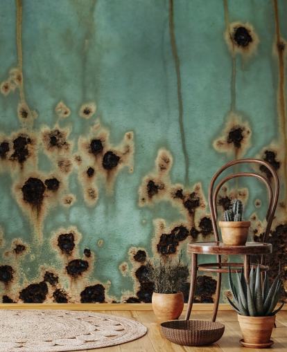 customizable metal effect mural called Descent II by Petra Meikle de Vlas