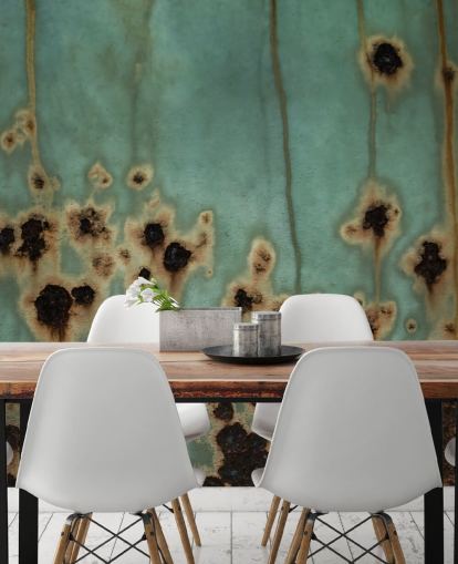 customisable metal effect mural called Descent II by Petra Meikle de Vlas