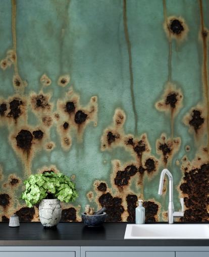 customizable metal effect mural called Descent II by Petra Meikle de Vlas