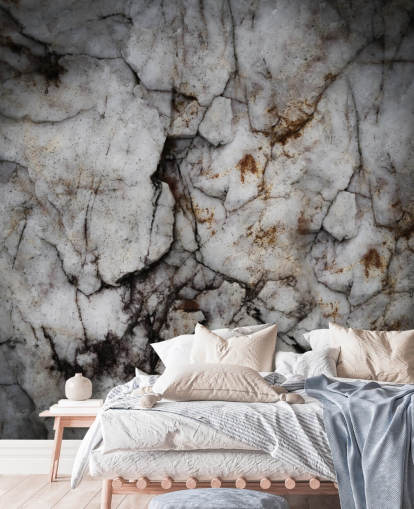 mural de piedra agrietada personalizado llamado Earth Hush de Petra Meikle de Vlas