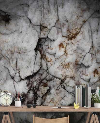 mural de piedra agrietada personalizado llamado Earth Hush de Petra Meikle de Vlas