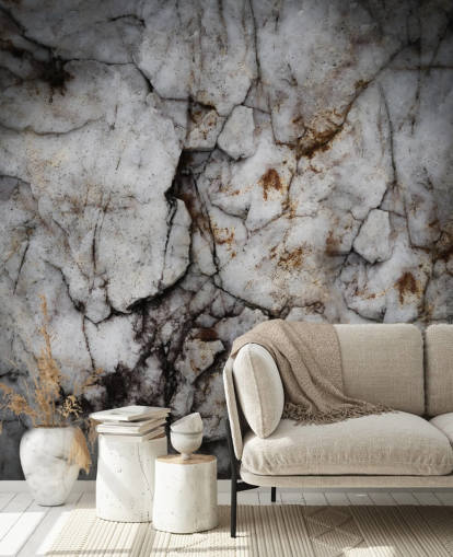 custom cracked stone mural called Earth Hush by Petra Meikle de Vlas