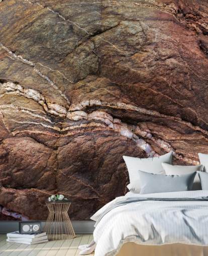 mural de rock marrom personalizado chamado Earth Song de Petra Meikle de Vlas