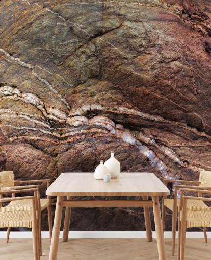 custom brown rock mural called Earth Song by Petra Meikle de Vlas