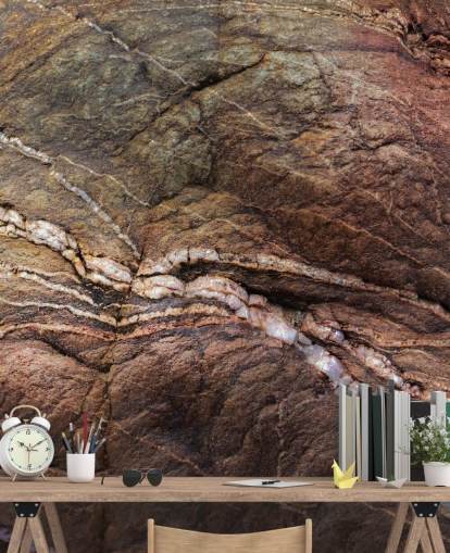 mural de rock marrom personalizado chamado Earth Song de Petra Meikle de Vlas