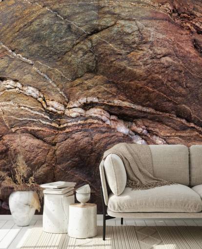 mural de rock marrom personalizado chamado Earth Song de Petra Meikle de Vlas