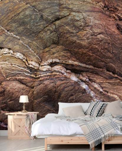 custom brown rock mural called Earth Song by Petra Meikle de Vlas