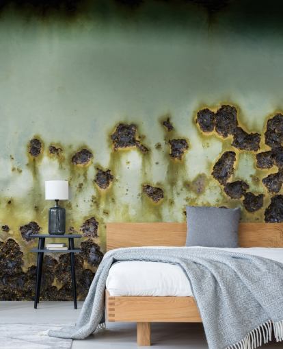 customizable green metal mural called Emergence by Petra Meikle de Vlas