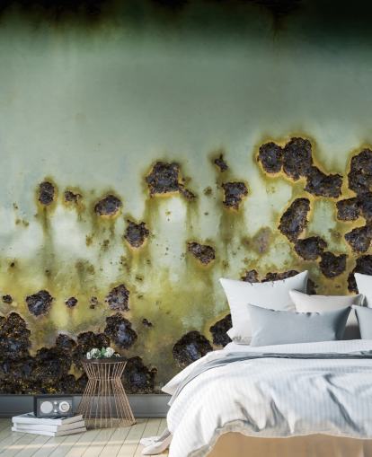 customisable green metal mural called Emergence by Petra Meikle de Vlas