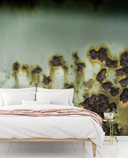 mural de metal verde personalizable llamado Emergence de Petra Meikle de Vlas