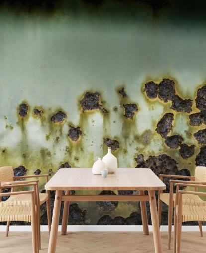 customizable green metal mural called Emergence by Petra Meikle de Vlas