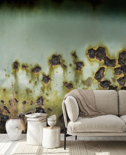 customisable green metal mural called Emergence by Petra Meikle de Vlas