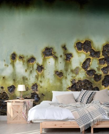 customizable green metal mural called Emergence by Petra Meikle de Vlas