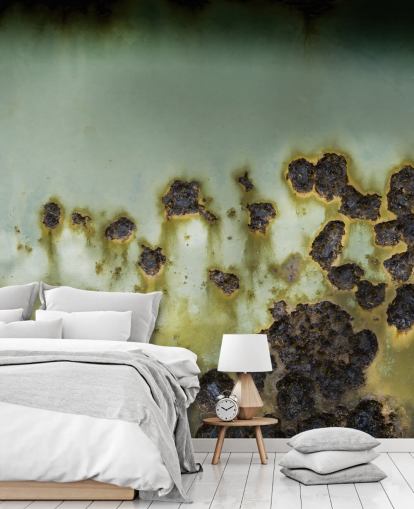 murale personalizzabile in metallo verde chiamato Emergence di Petra Meikle de Vlas