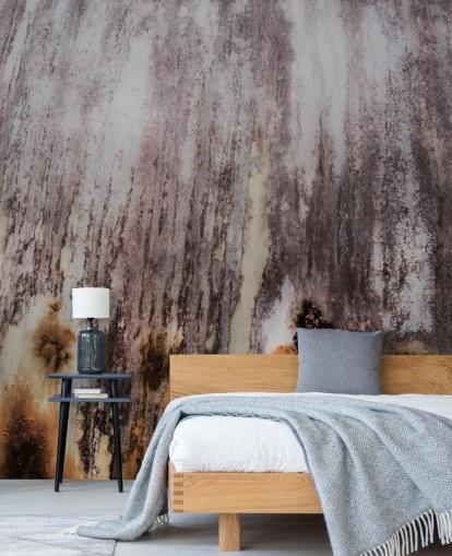 grey custom mural called Falling Surface by Petra Meikle de Vlas