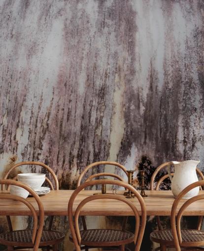 grey custom mural called Falling Surface by Petra Meikle de Vlas