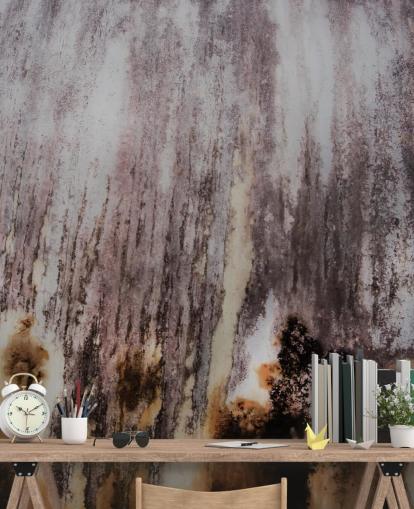 gray custom mural called Falling Surface by Petra Meikle de Vlas