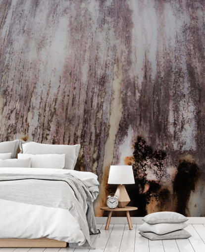 gray custom mural called Falling Surface by Petra Meikle de Vlas