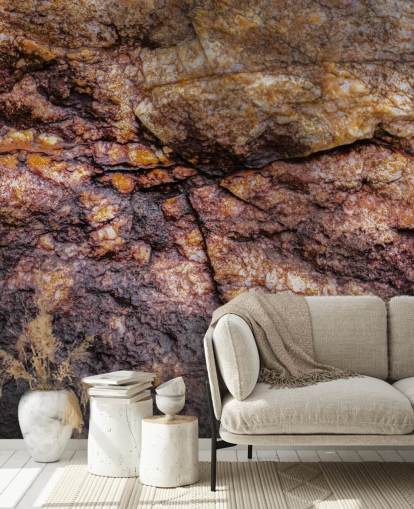 custom stone mural called Hidden Warmth by Petra Meikle de Vlas