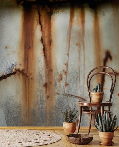 grey and brown metal mural called Iron Release II by Petra Meikle de Vlas