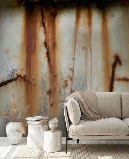 grey and brown metal mural called Iron Release II by Petra Meikle de Vlas