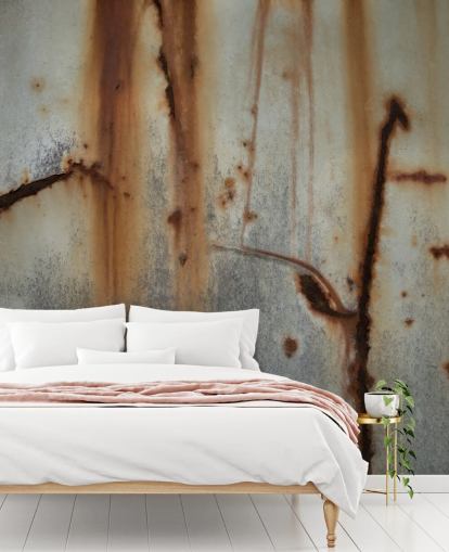 gray and brown metal effect mural called Iron Release by Petra Meikle de Vlas