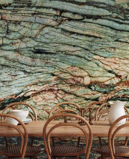 custom rock effect mural called Layered Chorus by Petra Meikle de Vlas