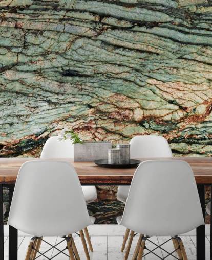 custom rock effect mural called Layered Chorus by Petra Meikle de Vlas