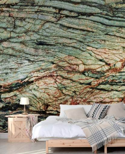 custom rock effect mural called Layered Chorus by Petra Meikle de Vlas