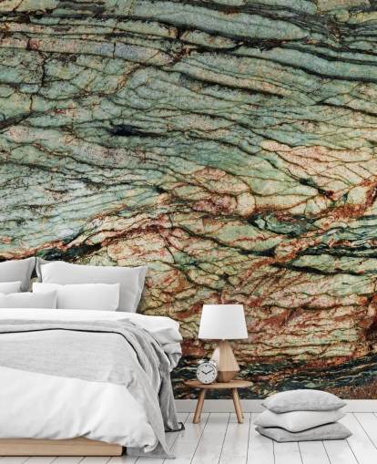 custom rock effect mural called Layered Chorus by Petra Meikle de Vlas