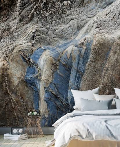 rock effect mural called Memory of Motion by Petra Meikle de Vlas