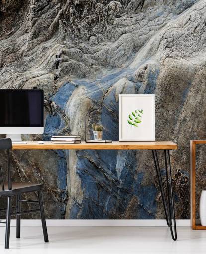 rock effect mural called Memory of Motion by Petra Meikle de Vlas