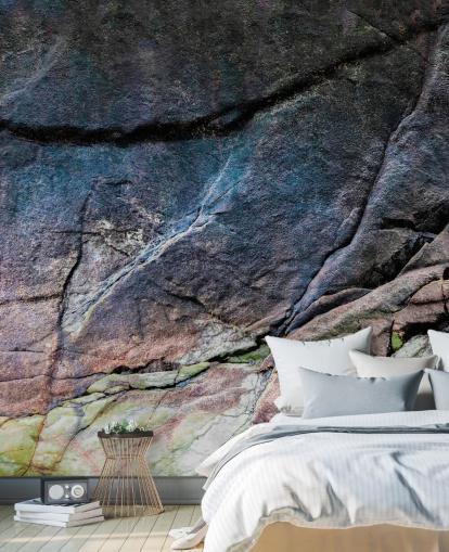 mørk steineffekt veggmaleri kalt Mineral Memory II av Petra Meikle de Vlas