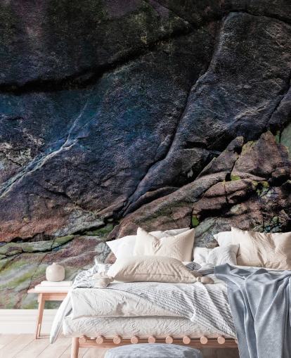 mural personalizado con efecto piedra gris y marrón llamado Mineral Memory de Petra Meikle de Vlas