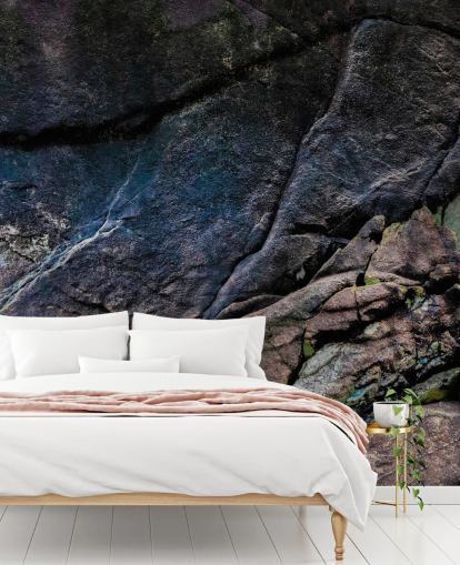 mural de efeito de pedra personalizado cinza e marrom chamado Mineral Memory de Petra Meikle de Vlas