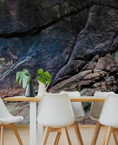 mural de efeito de pedra personalizado cinza e marrom chamado Mineral Memory de Petra Meikle de Vlas