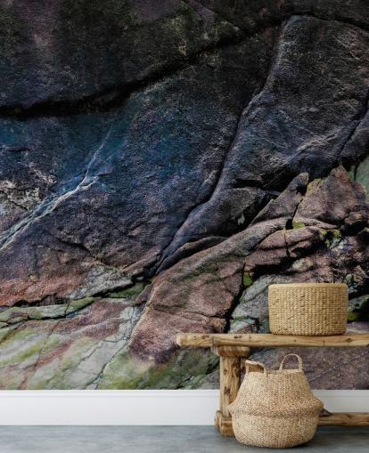 grey and brown custom stone effect mural called Mineral Memory by Petra Meikle de Vlas grey and brown custom stone effect mural called Mineral Memory by Petra Meikle de Vlas
