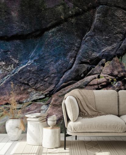 mural personalizado con efecto piedra gris y marrón llamado Mineral Memory de Petra Meikle de Vlas