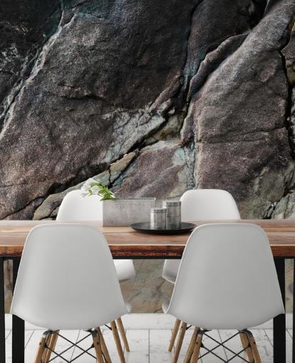 graues personalisierbares Steinwandbild namens Mineral Symphony von Petra Meikle de Vlas