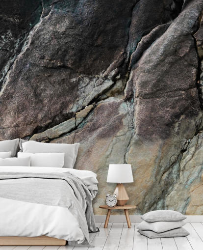 gray customizable stone mural called Mineral Symphony by Petra Meikle de Vlas