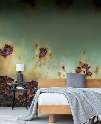 grønn og brun metalleffektmaleri kalt Oxidised Drift av Petra Meikle de Vlas