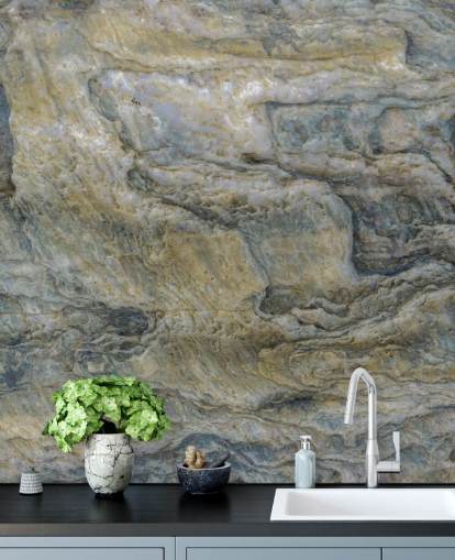 stone effect mural called Pale Drift by Petra Meikle de Vlas