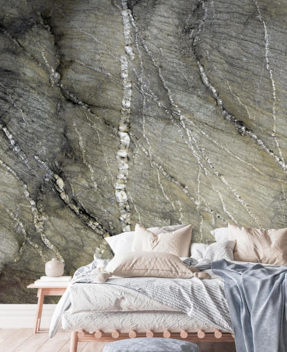 grey stone mural called Quartz Whispers by artist Petra Meikle de Vlas