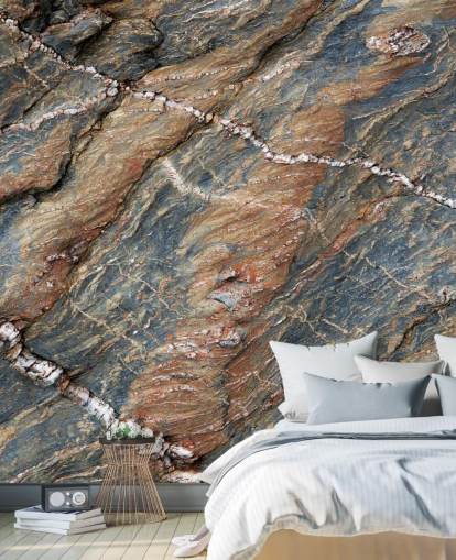 gray and brown surface texture mural called Stone Passage by Petra Meikle de Vlas