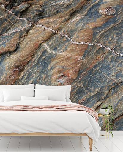 gray and brown surface texture mural called Stone Passage by Petra Meikle de Vlas